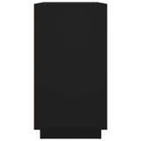 Credenza Nera 80x34x75 cm in Legno truciolato