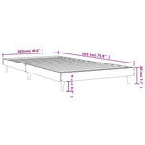 Giroletto senza Materasso Rovere Fumo 100x200 cm in Truciolato