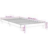 Giroletto senza Materasso Rovere Marrone 90x200cm in Truciolato
