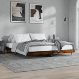 Giroletto senza Materasso Rovere Fumo 150x200 cm in Truciolato