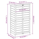 Rimessa da Giardino Marrone 83x57x140 cm Legno Massello di Pino