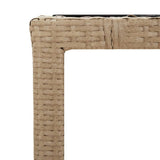 Set da Pranzo da Giardino 3 pz con Cuscini Beige in Polyrattan