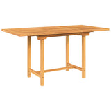 Tavolo Giardino Estensibile 110-160x80x75cm Legno Massello Teak
