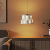 Paralume da Soffitto Bianco 20x15 cm in Vimini