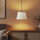 Paralume da Soffitto Bianco 25x17 cm in Vimini