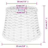 Paralume da Soffitto Bianco 25x17 cm in Vimini