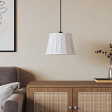 Paralume da Soffitto Bianco 25x17 cm in Vimini
