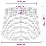 Paralume da Soffitto Bianco 38x23 cm in Vimini