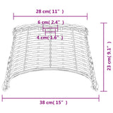 Paralume da Soffitto Bianco 38x23 cm in Vimini