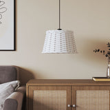 Paralume da Soffitto Bianco 38x23 cm in Vimini
