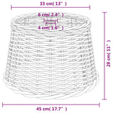 Paralume da Soffitto Bianco 45x28 cm in Vimini