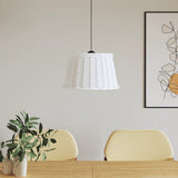 Paralume da Soffitto Bianco 45x28 cm in Vimini