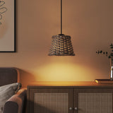 Paralume da Soffitto Marrone 15x12 cm in Vimini