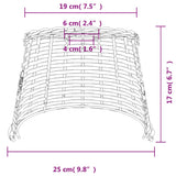 Paralume da Soffitto Marrone 25x17 cm in Vimini