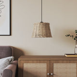 Paralume da Soffitto Marrone 25x17 cm in Vimini
