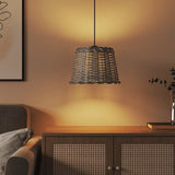 Paralume da Soffitto Marrone 30x20 cm in Vimini
