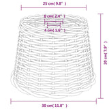 Paralume da Soffitto Marrone 30x20 cm in Vimini