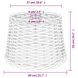 Paralume da Soffitto Marrone 40x26 cm in Vimini