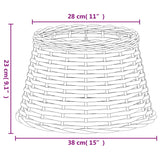 Paralume Bianco 38x23 cm in Vimini