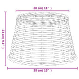 Paralume Marrone 38x23 cm in Vimini
