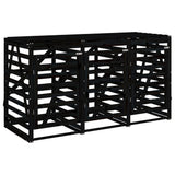 Copribidone Triplo Nero in Legno Massello di Pino