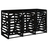 Copribidone Triplo Nero in Legno Massello di Pino