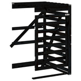 Copribidone Triplo Nero in Legno Massello di Pino