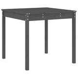 Set da Pranzo per Giardino 5pz Grigio in Legno Massello di Pino