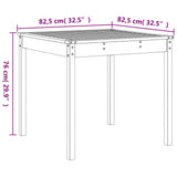 Set da Pranzo per Giardino 5pz Grigio in Legno Massello di Pino
