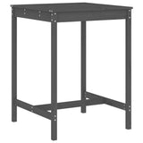 Set Bar da Giardino 5 pz Grigio in Legno Massello di Pino