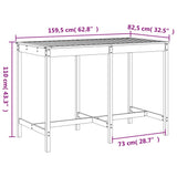 Set Bar da Giardino 7 pz in Legno Massello di Pino