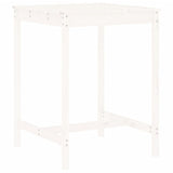 Set Bar da Giardino 3 pz Bianco in Legno Massello di Pino