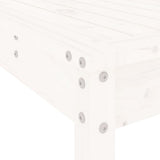 Set Bar da Giardino 3 pz Bianco in Legno Massello di Pino