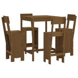 Set Bar da Giardino 5 pz ambra in Legno Massello di Pino