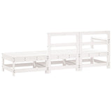 Set Salotto da Giardino 3 pz Bianco in Legno Massello di Pino
