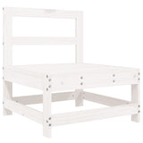 Set Salotto da Giardino 3 pz Bianco in Legno Massello di Pino