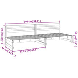 Divani Centrali da Giardino 2pz 120x80cm Legno Massello di Pino