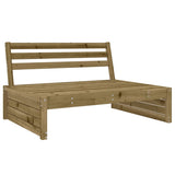Divano Centrale da Giardino 120x80 cm Legno Impregnato di Pino
