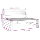 Divano Centrale da Giardino 120x80 cm Legno Impregnato di Pino