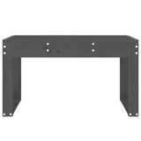 Panca da Giardino Grigia 80x38x45 cm Legno Massello di Pino
