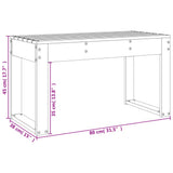 Panca da Giardino Ambra 80x38x45 cm Legno Massello di Pino