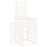 Copribidone Bianco 84x90x128,5 cm in Legno Massello di Pino