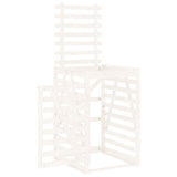 Copribidone Bianco 84x90x128,5 cm in Legno Massello di Pino