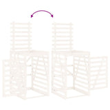 Copribidone Bianco 84x90x128,5 cm in Legno Massello di Pino