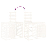 Estensione Copribidone Bianco in Legno Massello di Pino