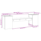 Panchina con Fioriera 184,5x39,5x56,5 cm Legno Massello di Pino