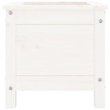 Fioriera da Giardino Bianca 40x40x39 cm Legno Massello di Pino