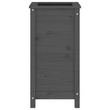Fioriera da Giardino Grigia 40x40x78 cm Legno Massello di Pino