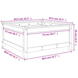 Fioriera da Giardino Grigia 82,5x82,5x39cm Legno Massello Pino