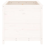 Fioriera da Giardino Bianca 82,5x82,5x78cm Legno Massello Pino